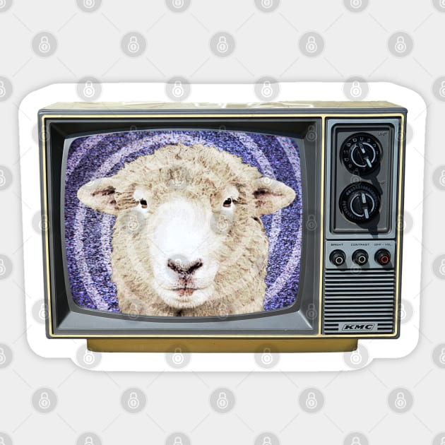 TV - Sheep Sticker by blackphantasm